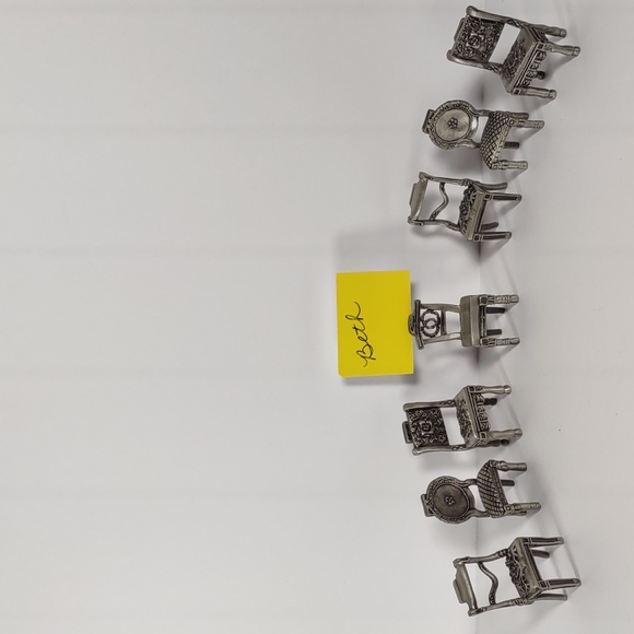 unknown Accents 7 Miniature Pewter Chair Place Card Holders Poshmark